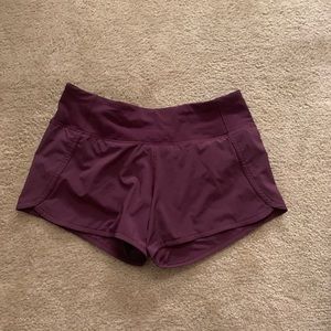 Maroon Lululemon shorts